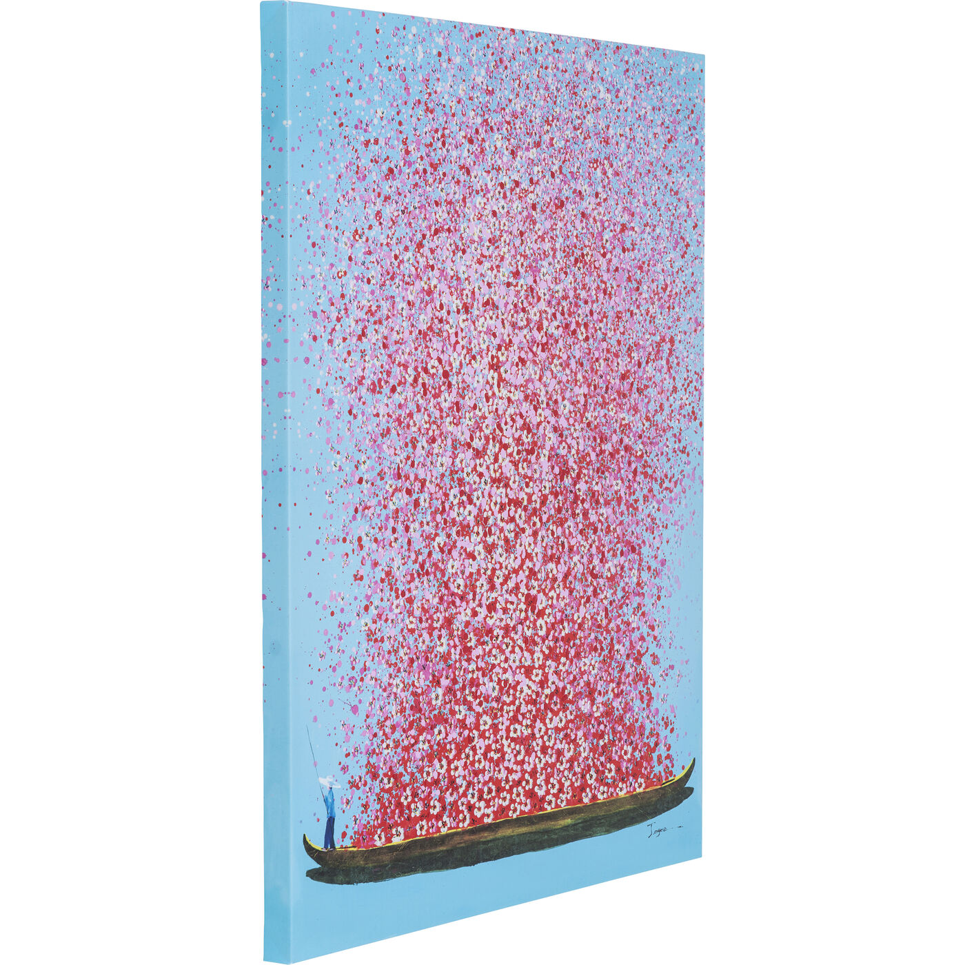 Картина на холсте Flower Boat Blue Pink 30x40cm