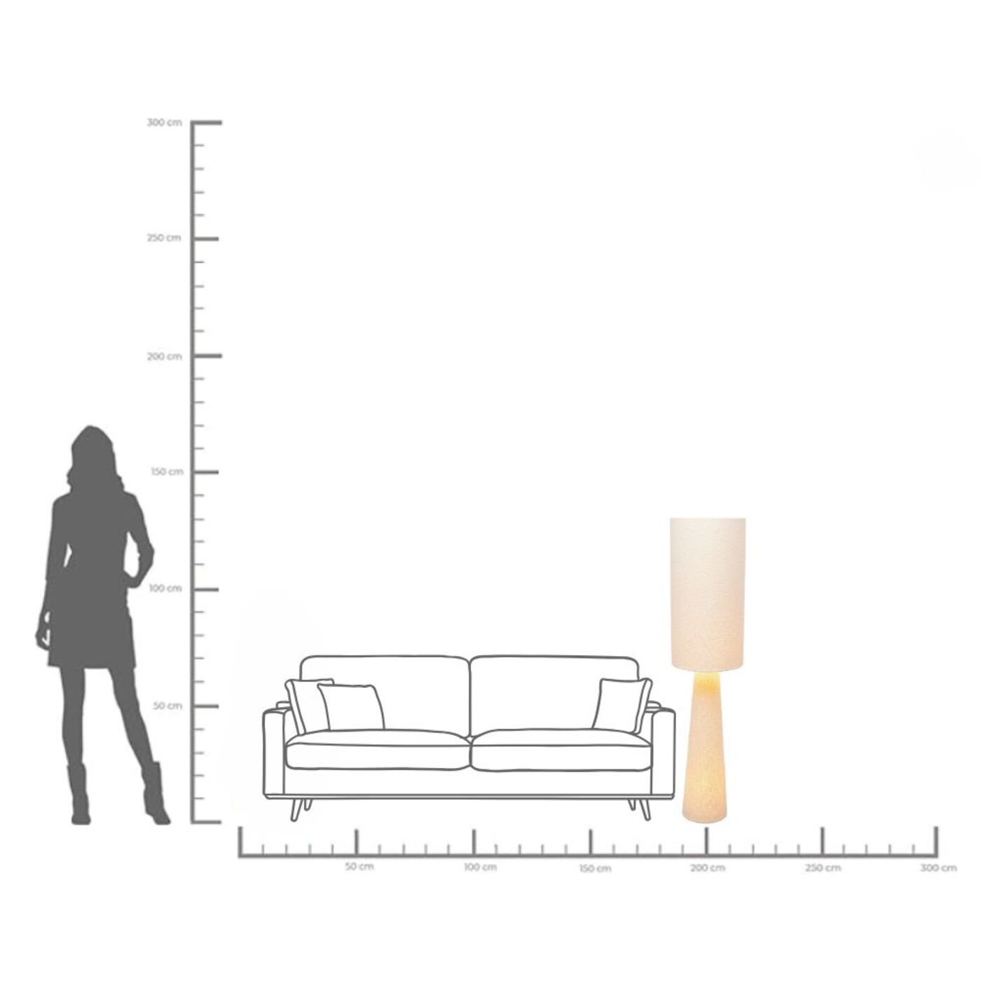 Светильник напольный Marleen Beige Boucle 130cm