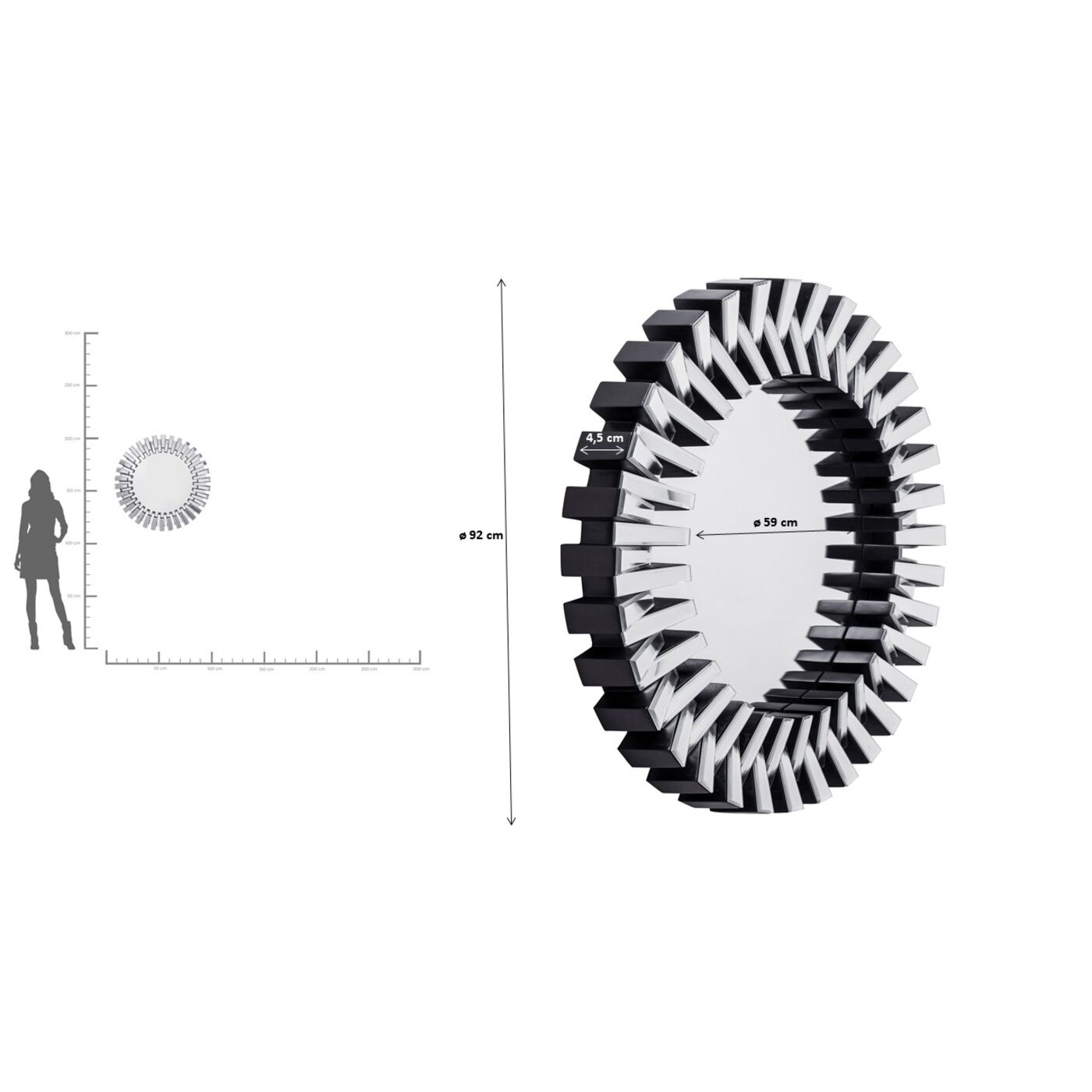 Зеркало Sprocket Ø92 см