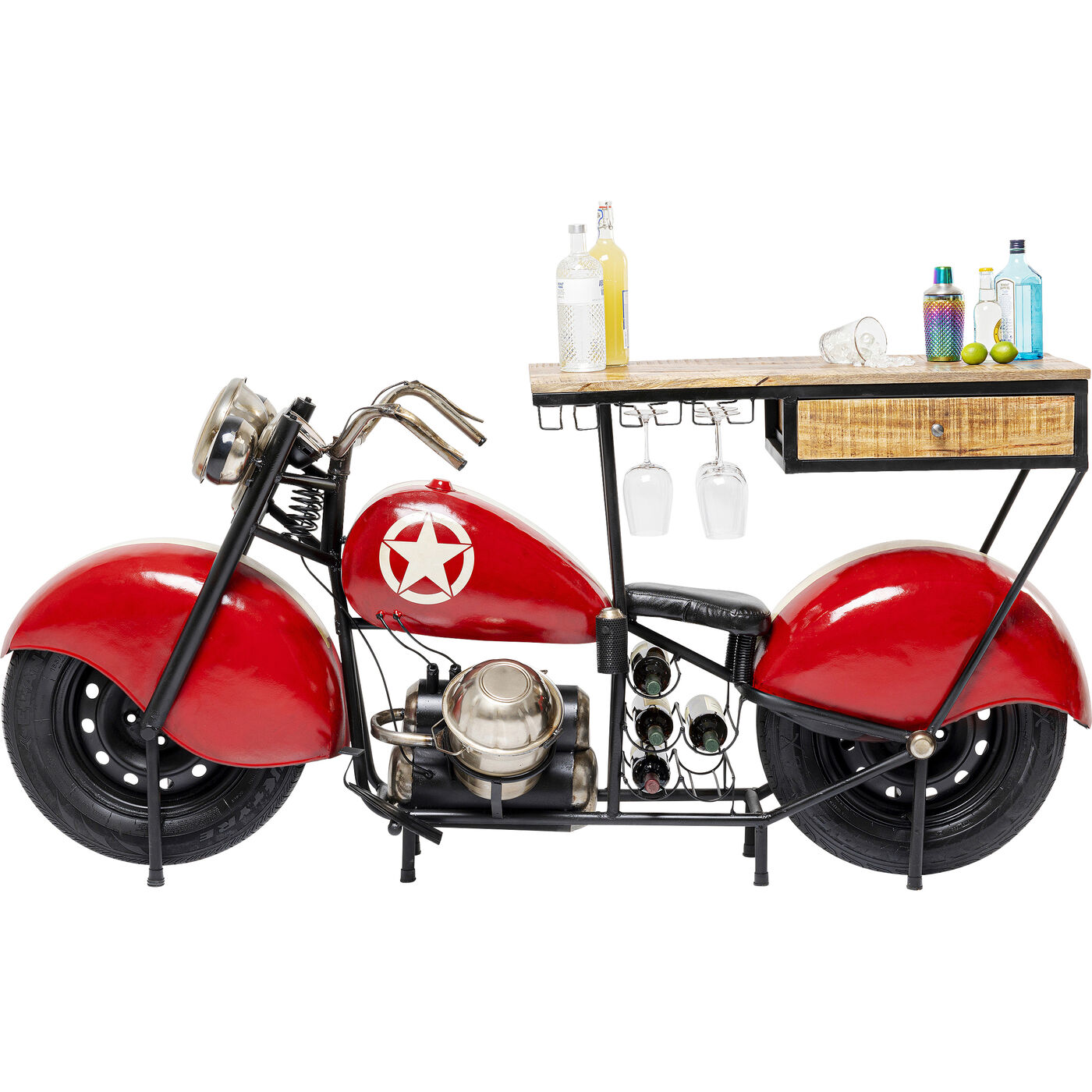 Барный шкаф Motorbike Red