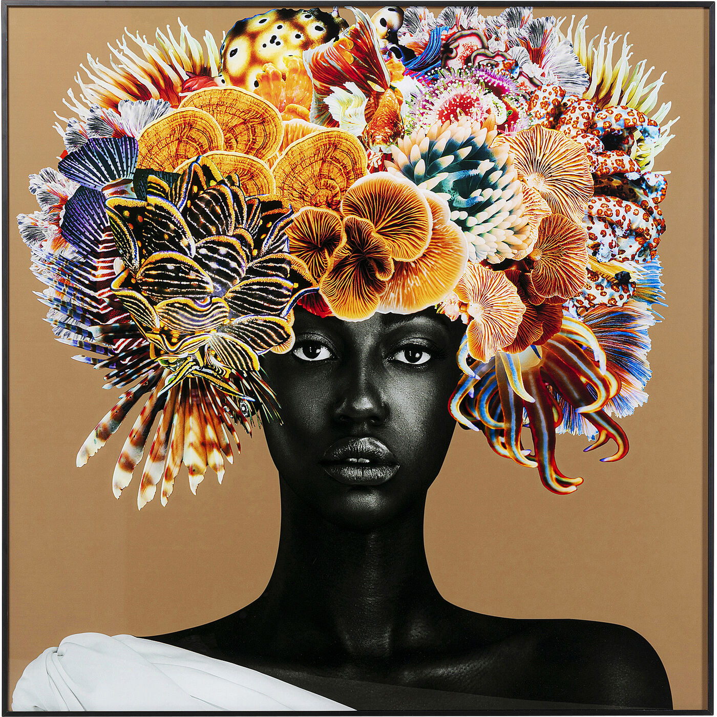 Картина в раме Flower Hair 120x120 см
