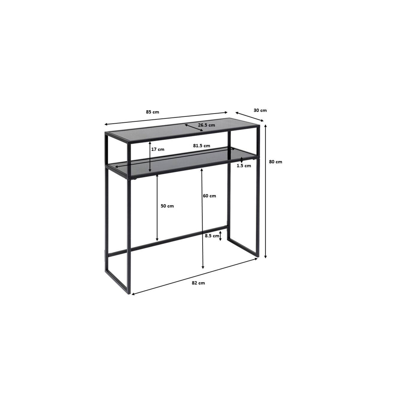 Консоль Loft Greige 80x85cm