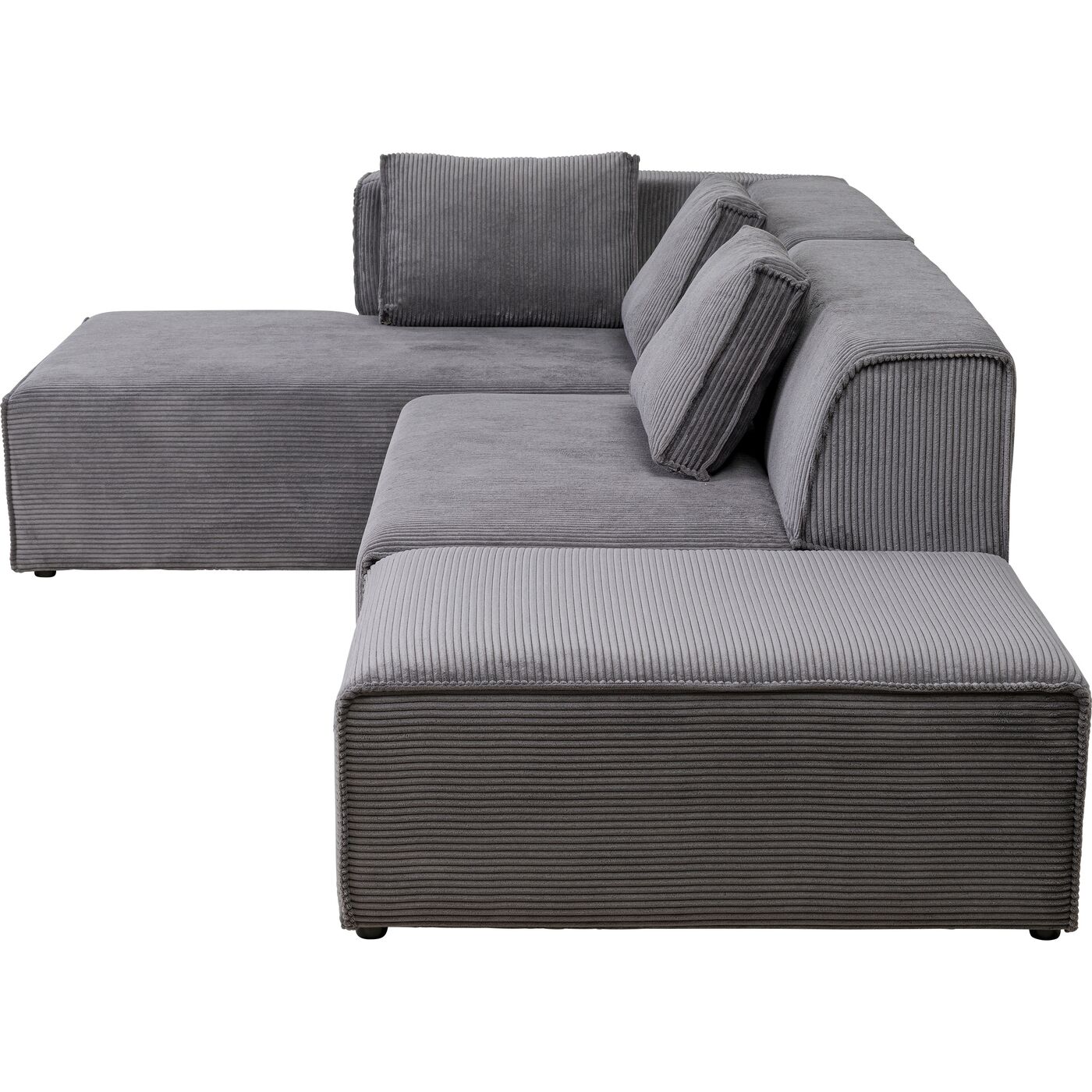 Диван левосторонний угловой Infinity Ottomane Cord Grey Left