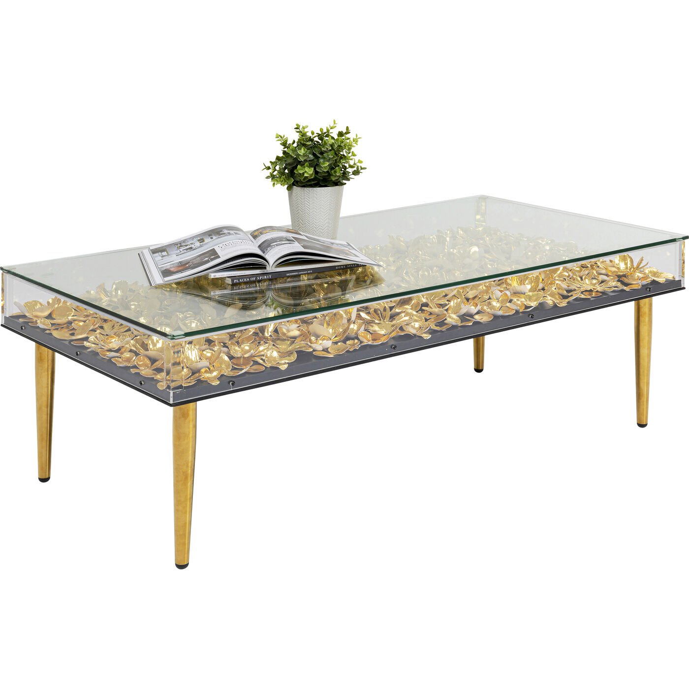Стол кофейный Gold Flower 120x60 см
