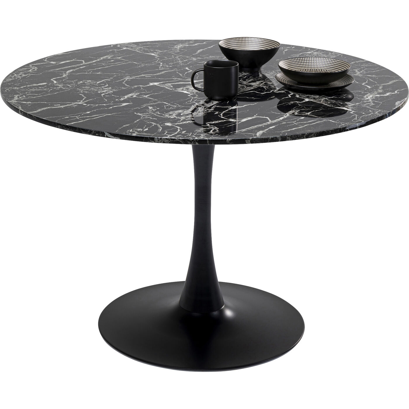 Стол Veneto Marble Black Ø110 см