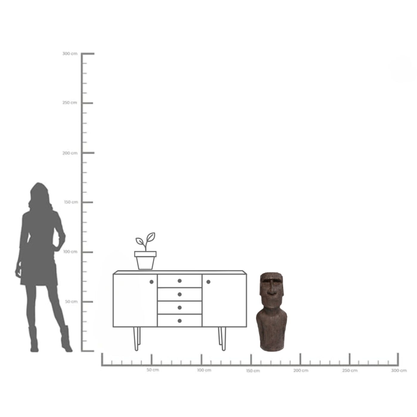Фигура декоративная Easter Island 80 см