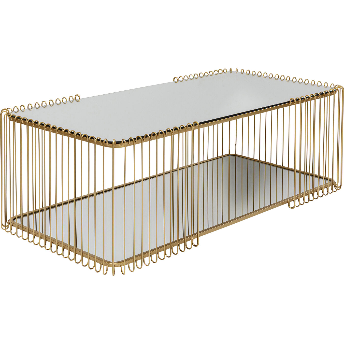 Стол кофейный Wire Double Brass 120x60 см