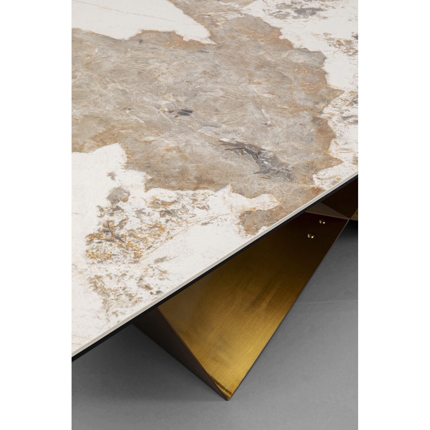 Стол обеденный раздвижной Connesso Brass 200(+60)x100 см