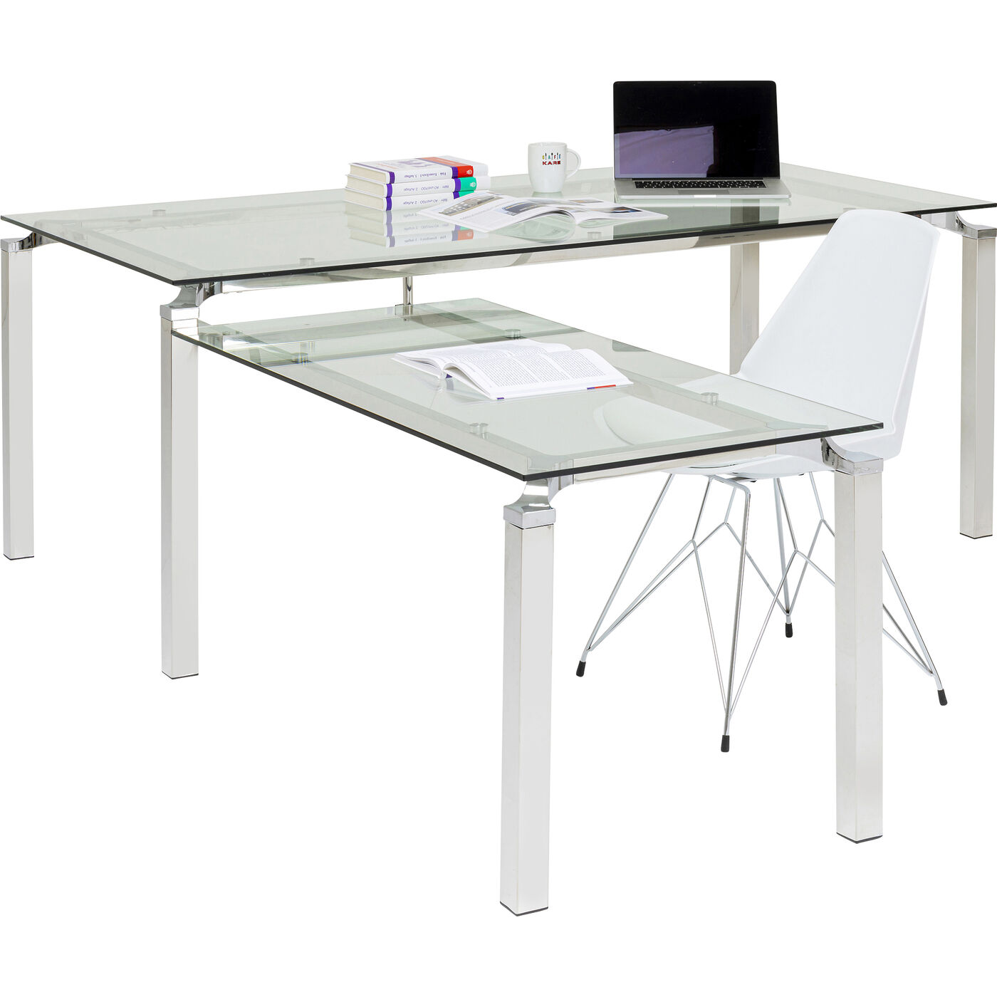 Стол письменный Lorenco Corner Chrome