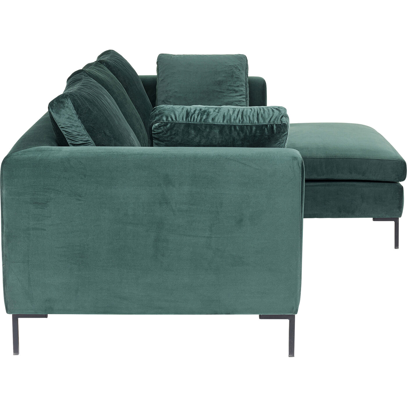 Диван угловой правосторонний Gianni Small Velvet Green Right