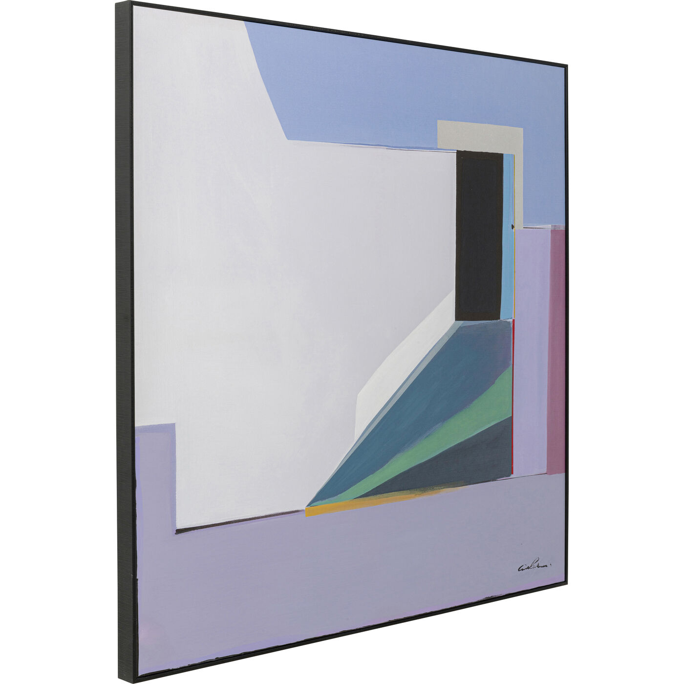 Картина в раме Abstract Shapes Purple 113x113 см