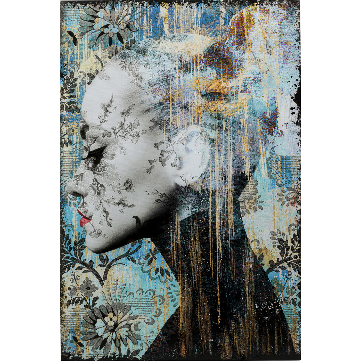 Картина стеклянная Lady Flower 100x150 см