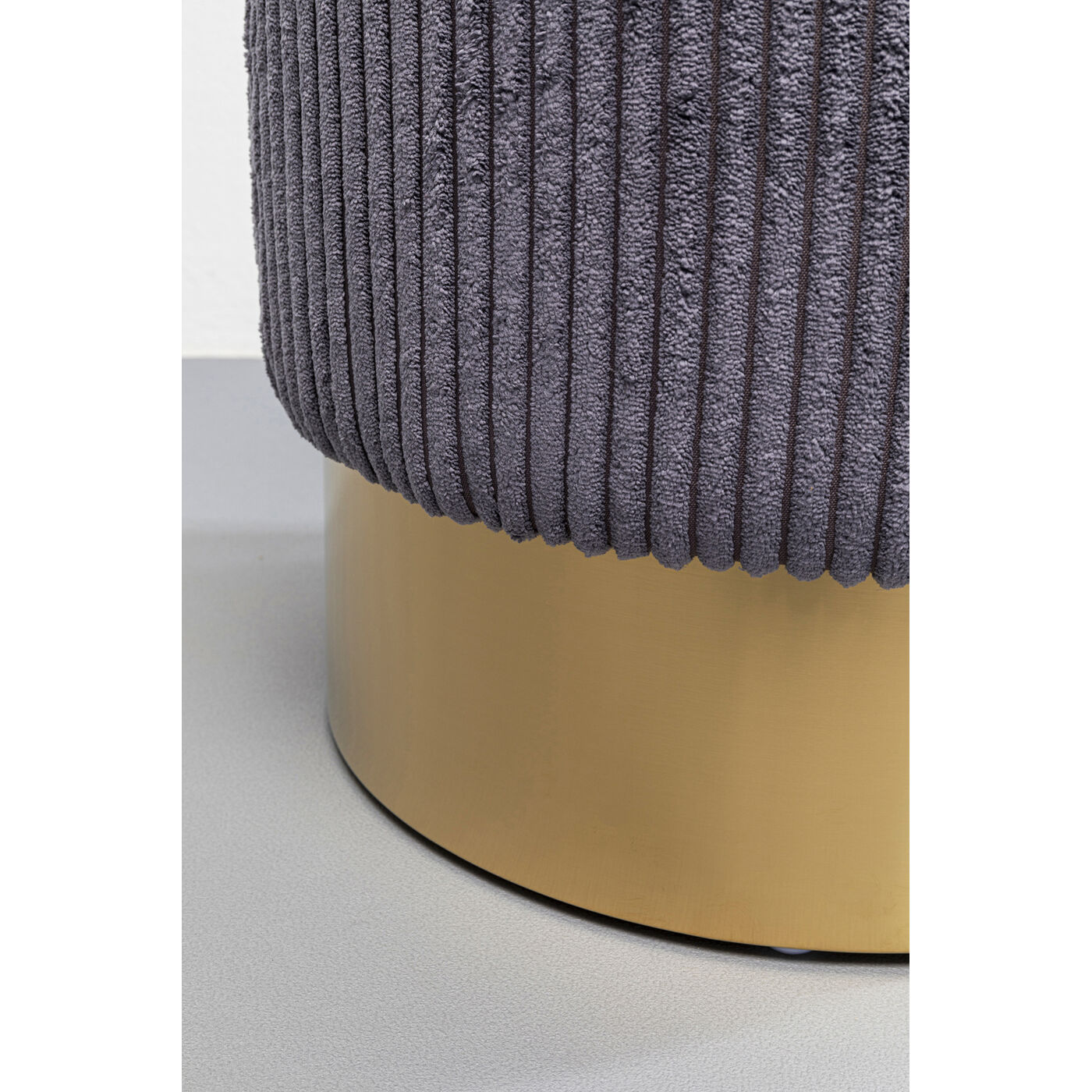Пуф Cherry Grey Cord Brass Ø35 см