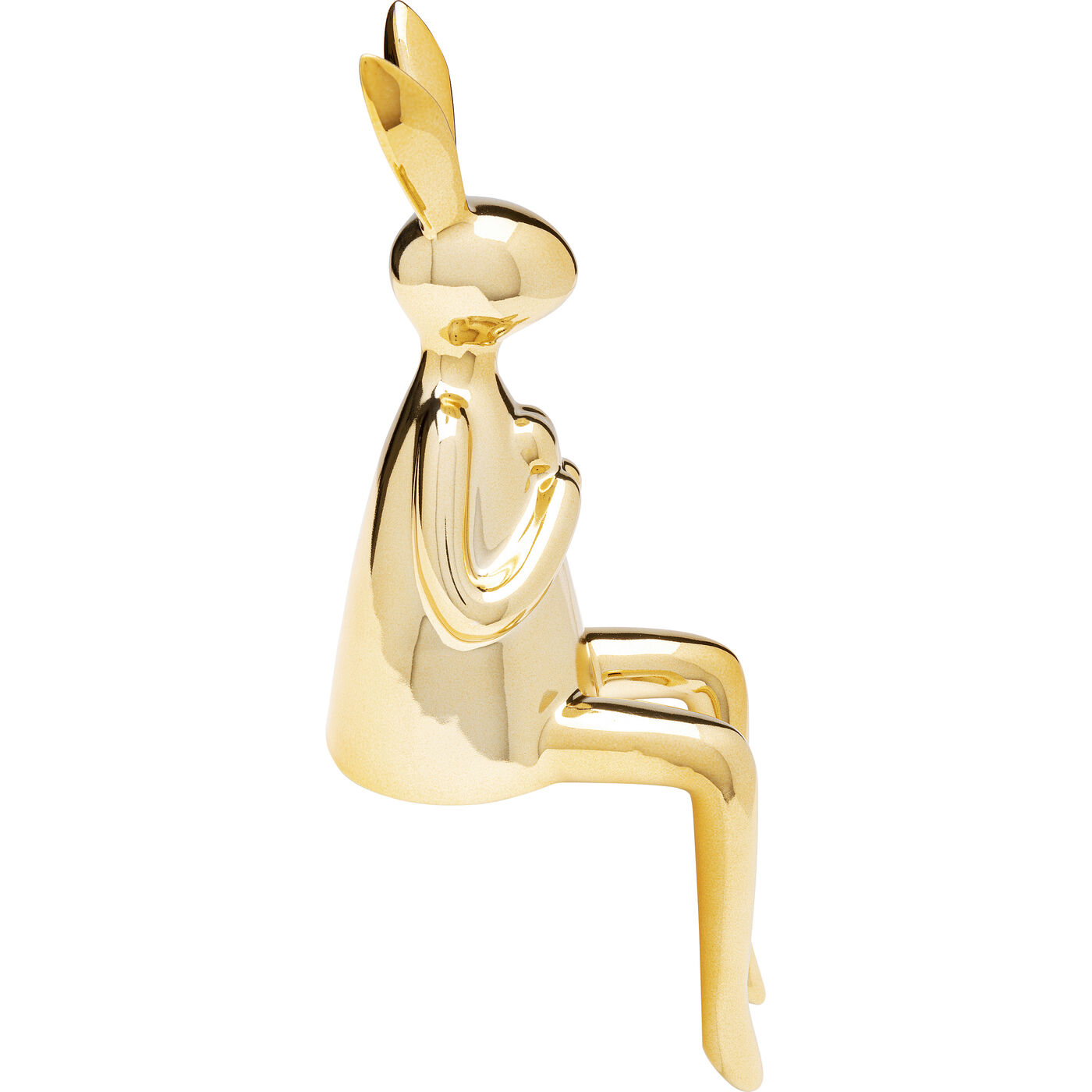 Фигура декоративная Sitting Rabbit Heart Gold 29 см