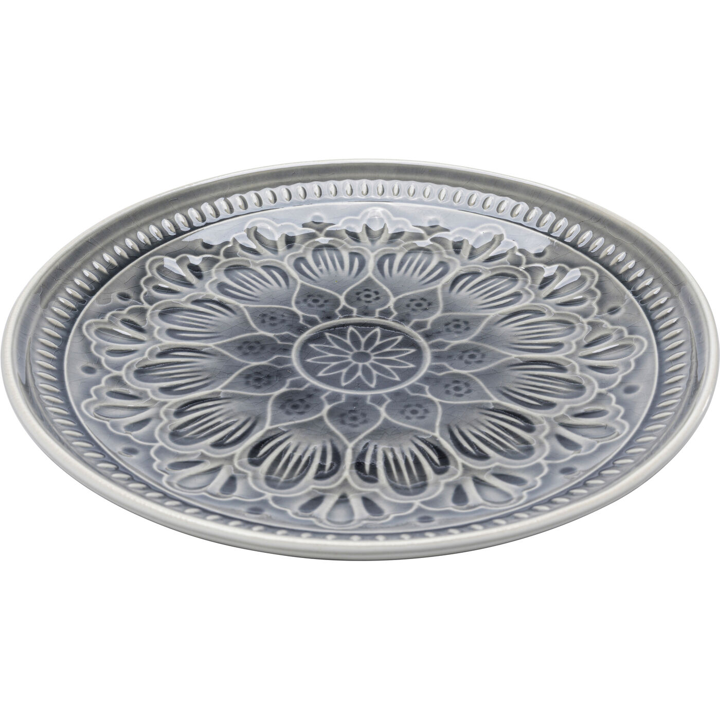 Тарелка Sicilia Mandala Grey Ø21 см