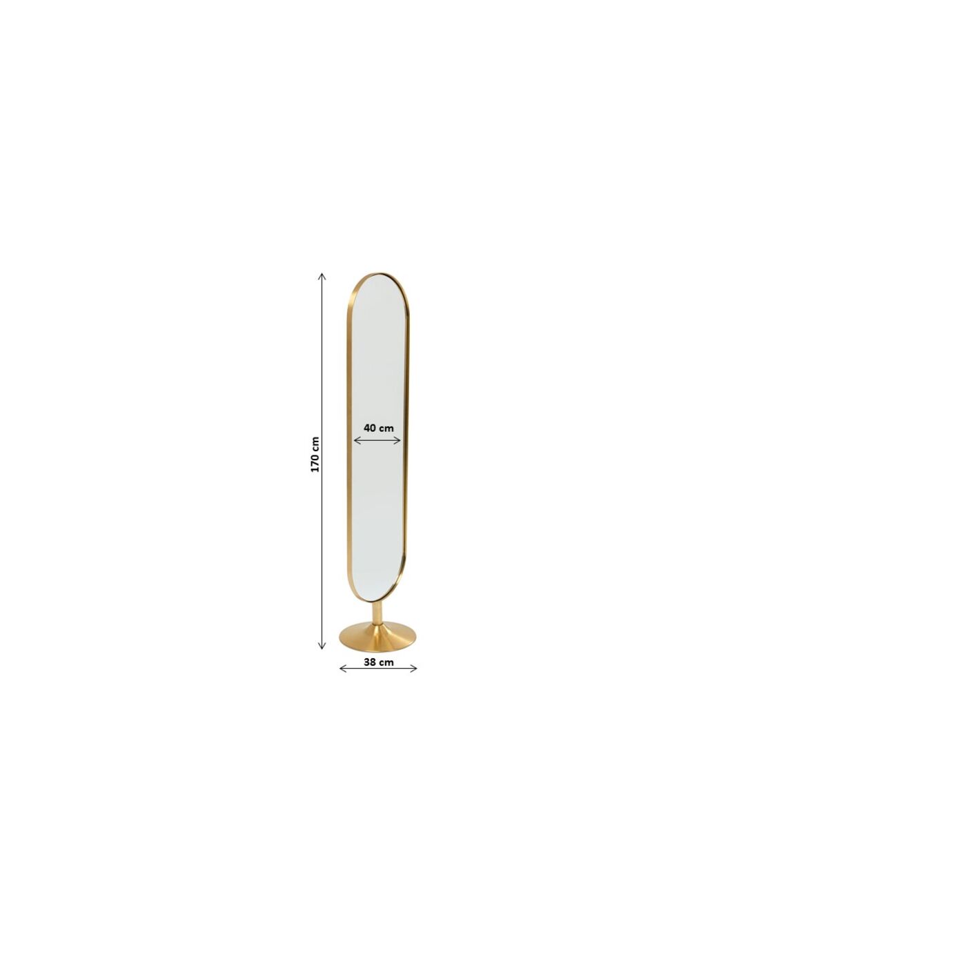 Зеркало Curve 170x40 см