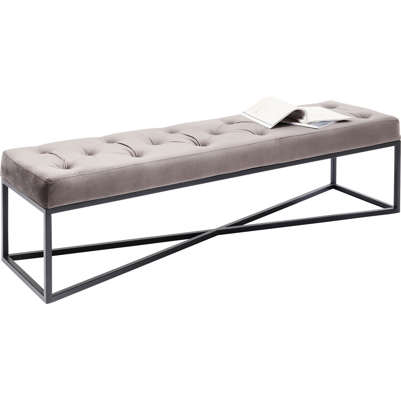 Скамья Crossover Grey Black 150x40 см