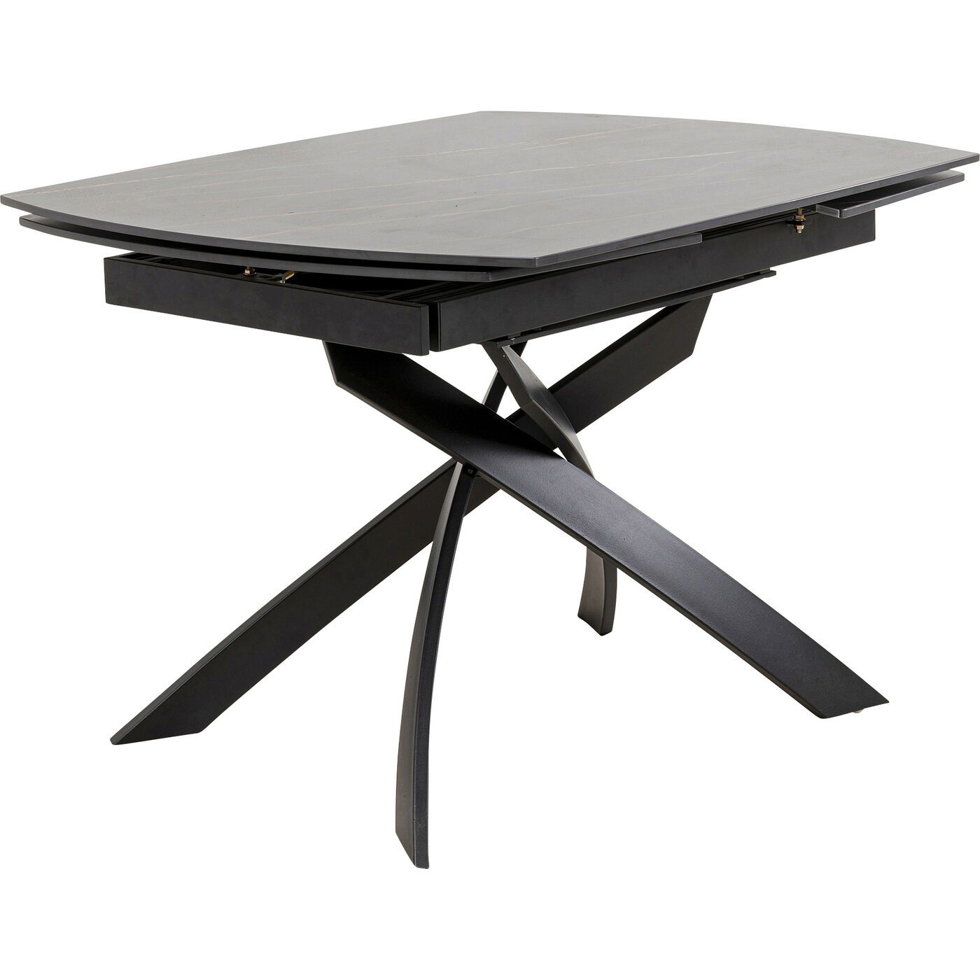 Стол раздвижной Twist Black 120(30+30)x90 см
