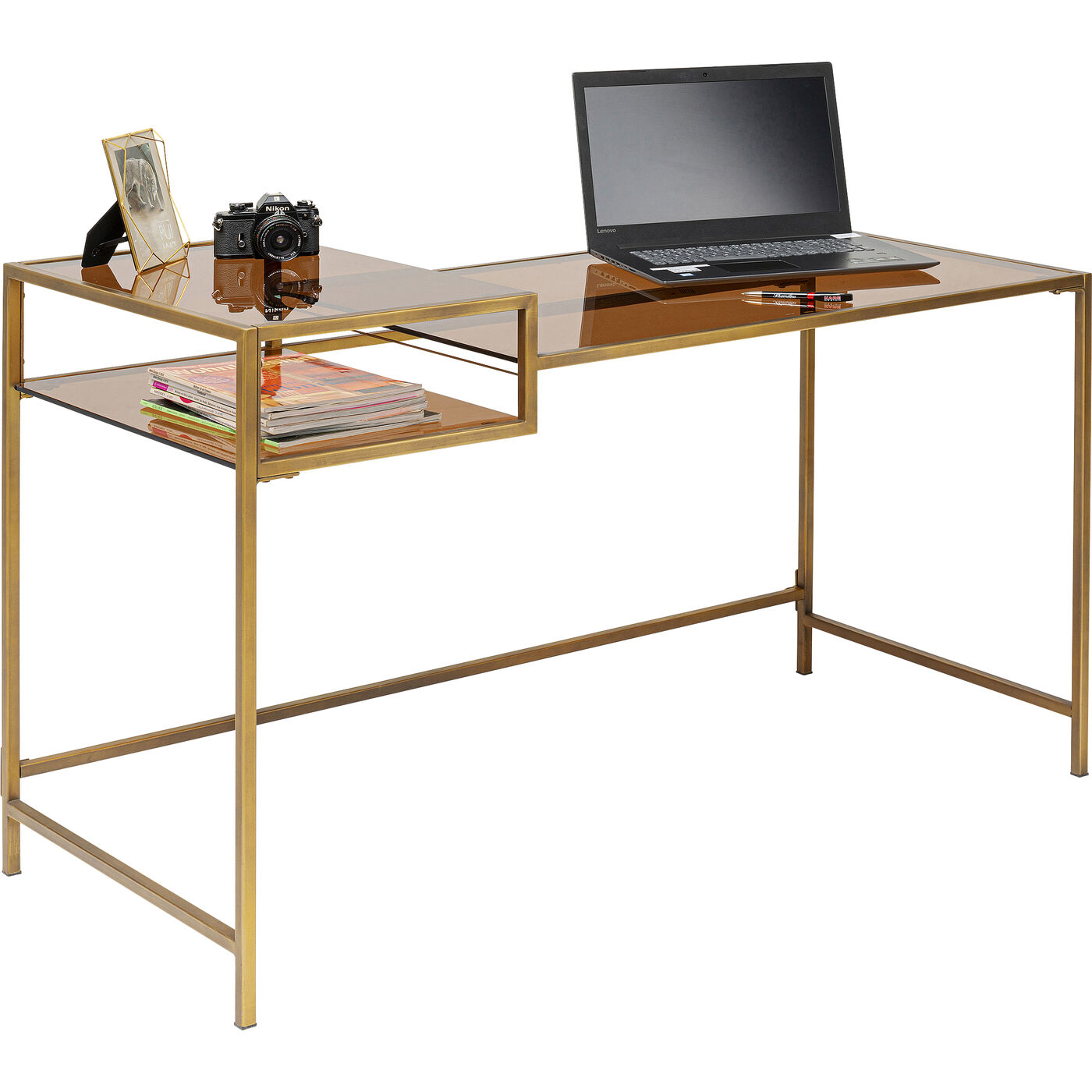 Стол письменный Loft Gold 134x60 см