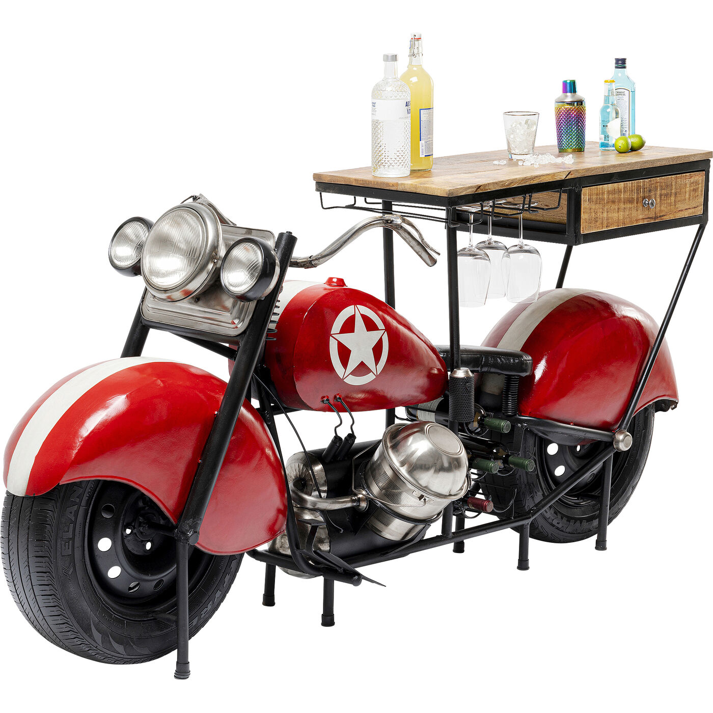 Барный шкаф Motorbike Red