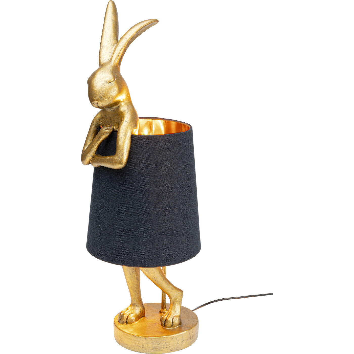Светильник настольный Animal Rabbit Gold/Black 68 см
