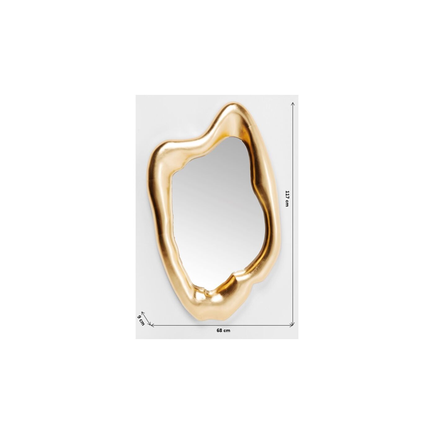 Зеркало Hologram Gold 117x68 см