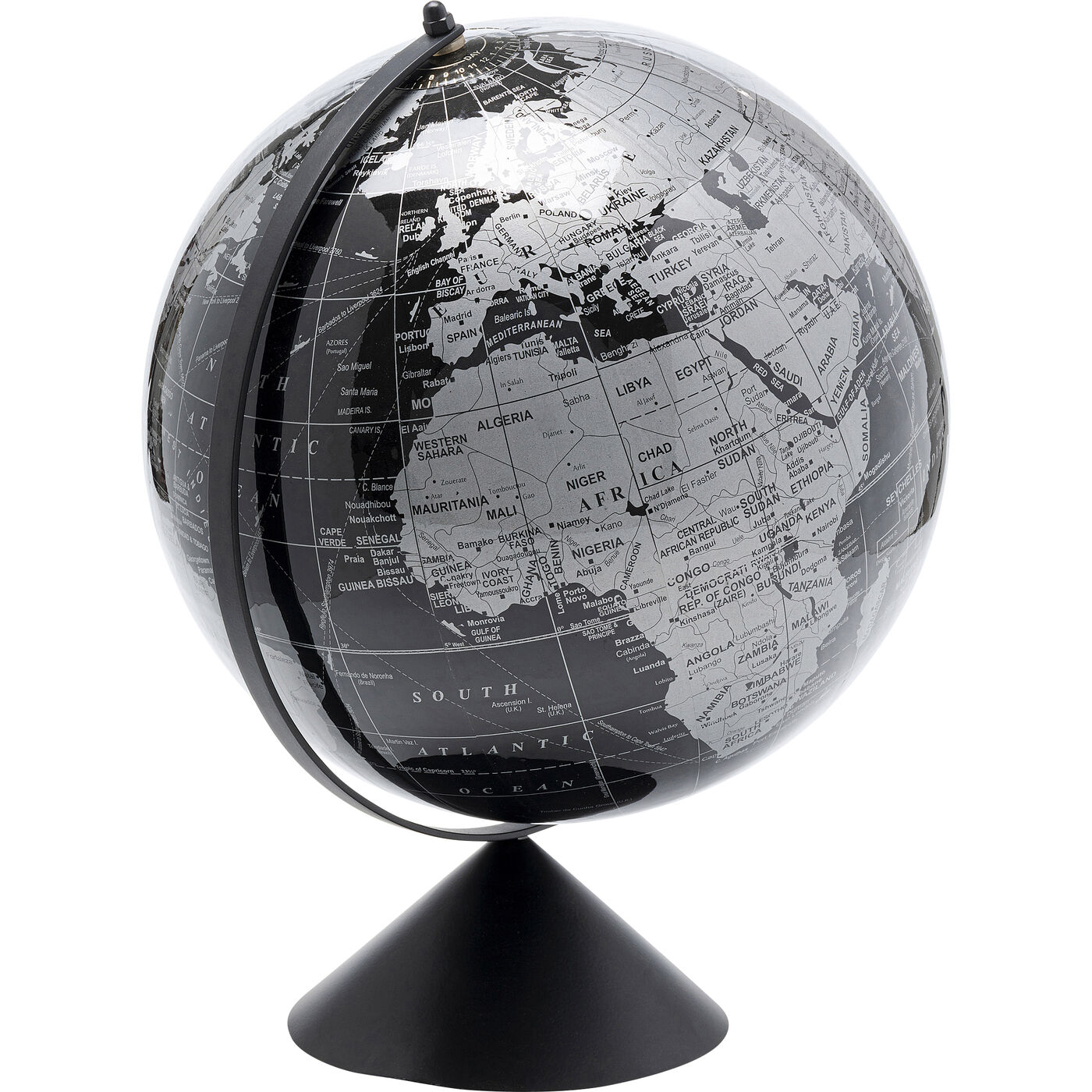 Объект декоративный Globe Top Black 40 см