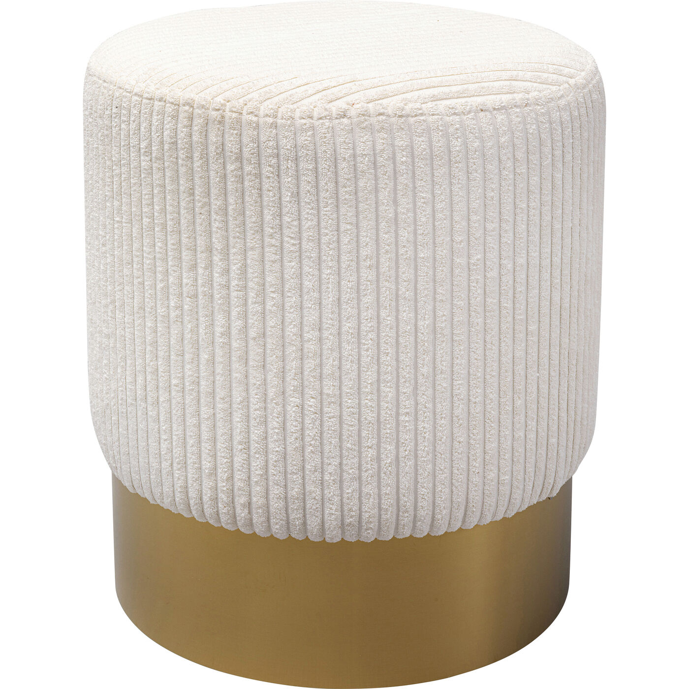 Пуф Cherry Beige Cord Brass Ø35 см