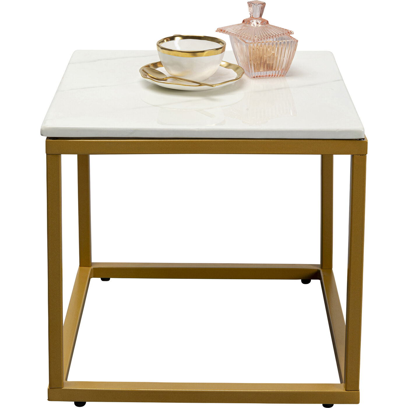Стол приставной Key West Marble Gold 40x40 см