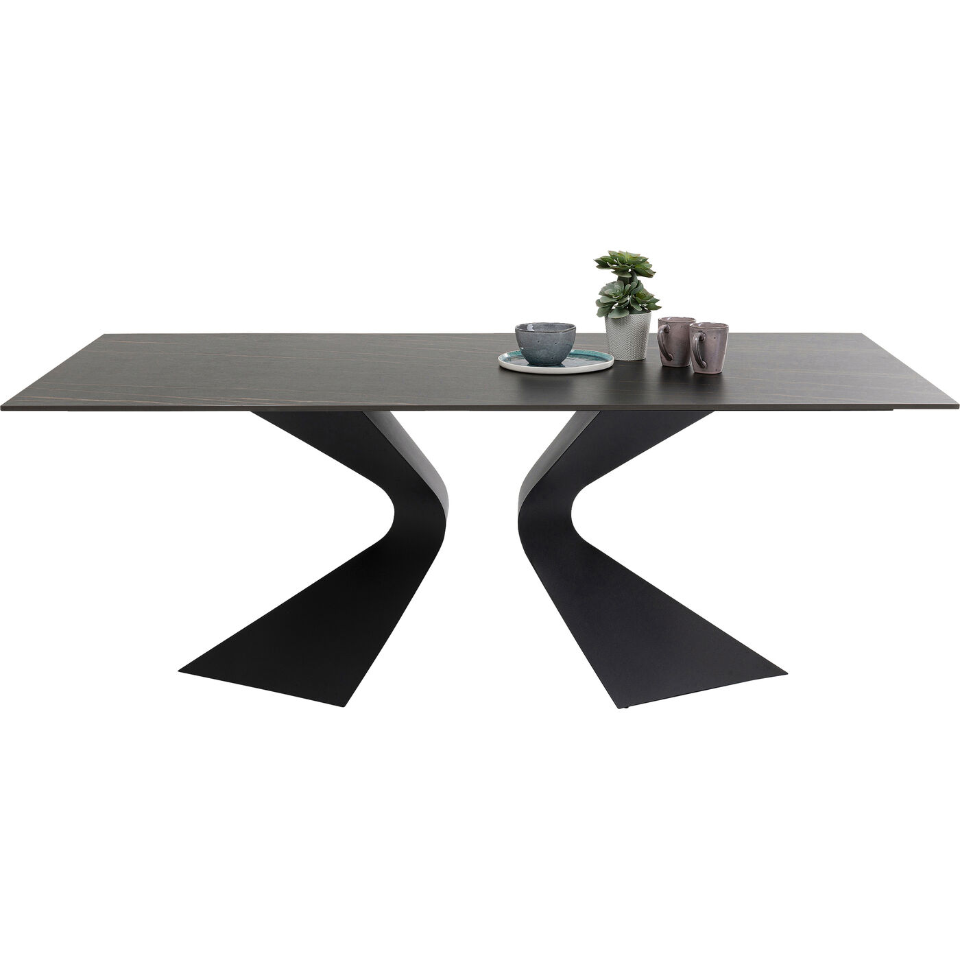 Стол обеденный Gloria Outdoor Ceramic Black 180x90 см