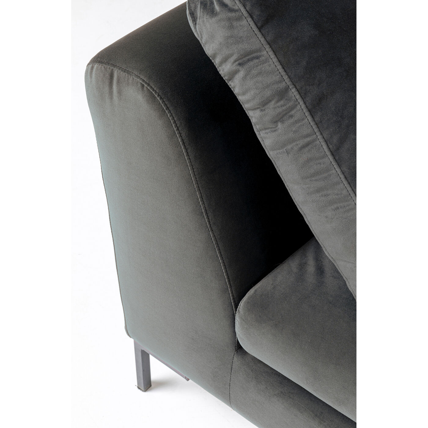 Диван угловой правосторонний Gianni Small Velvet Grey Right