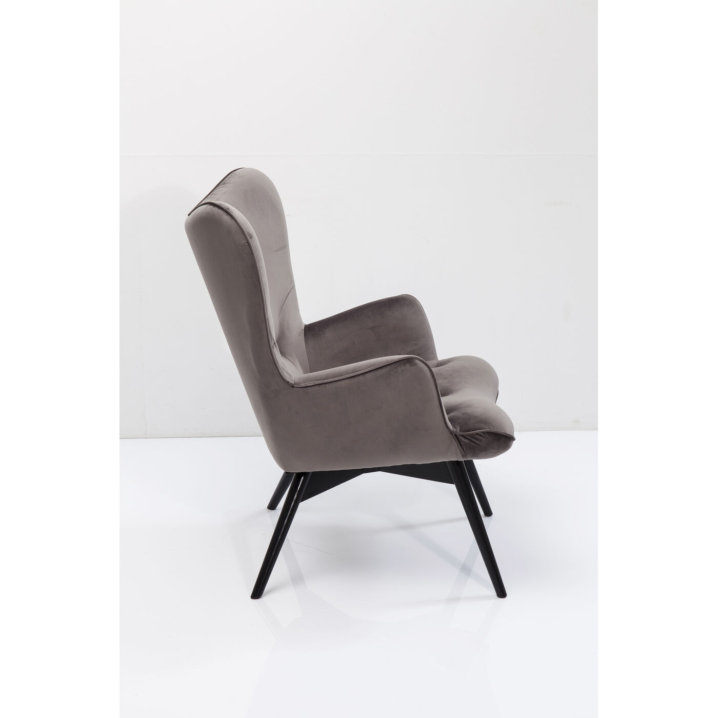 Кресло Black Vicky Velvet Grey