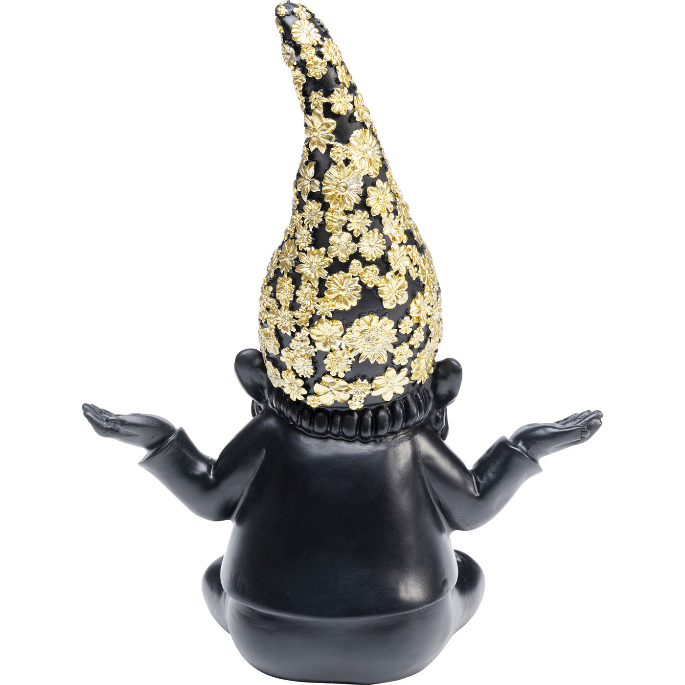 Фигура декоративная Gnome Meditation Black Gold 19 см
