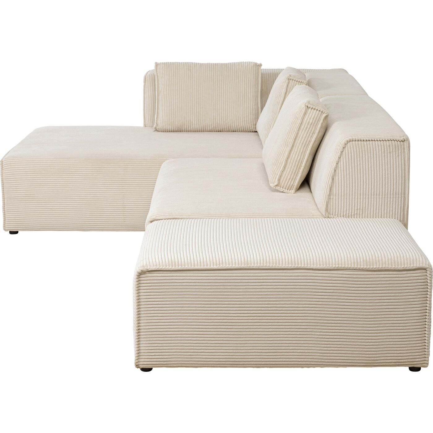 Диван левосторонний угловой Infinity Ottomane Cord Creme Left