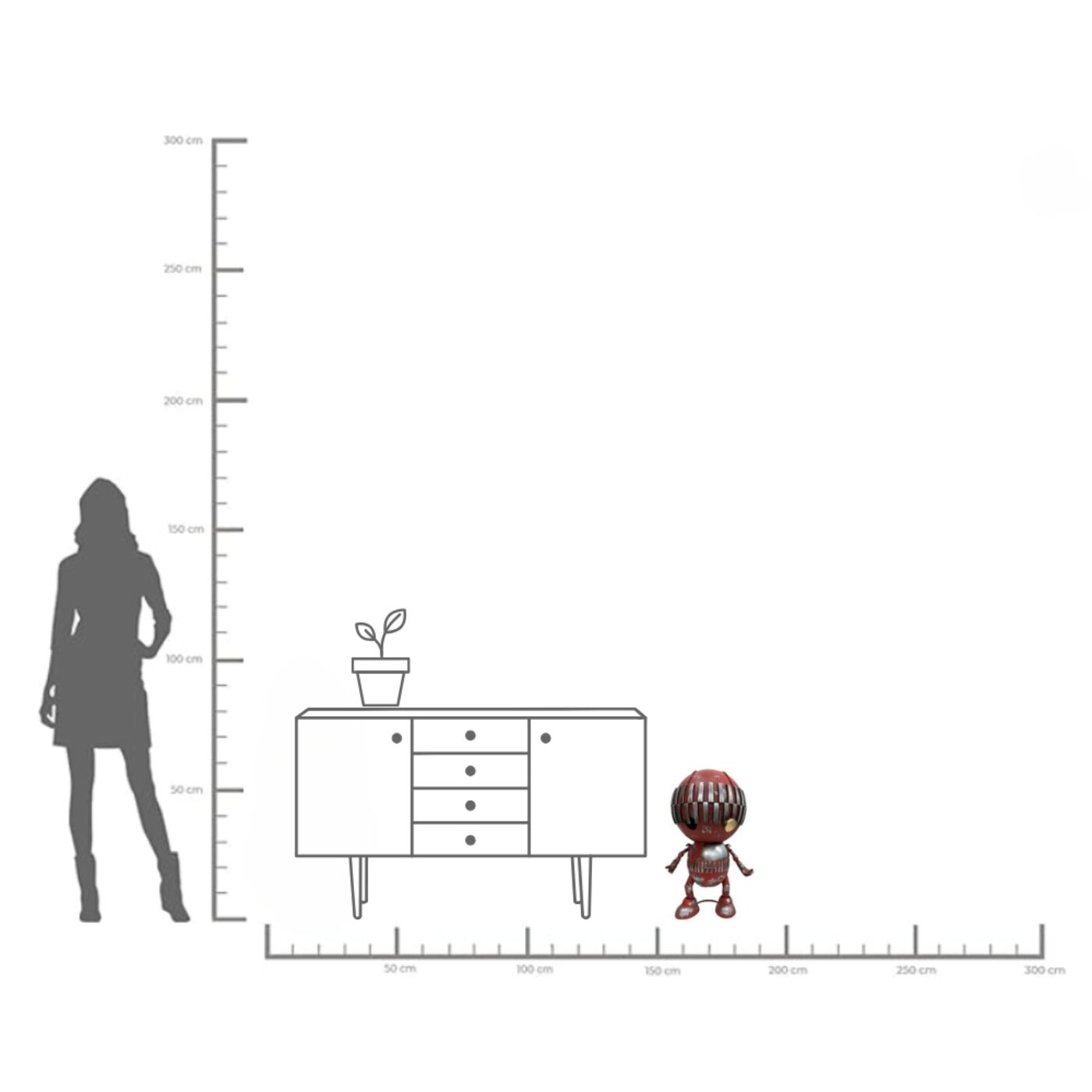 Фигура декоративная Robot Karl 59 см