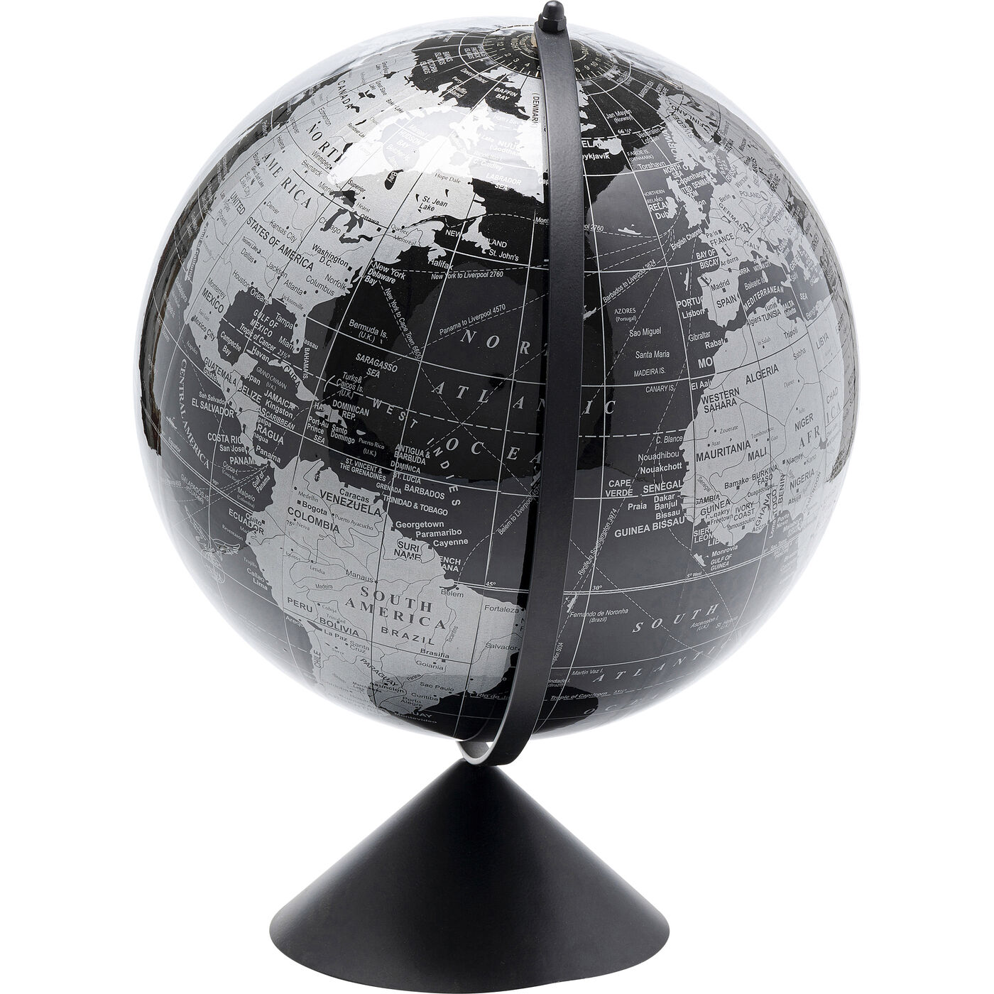 Объект декоративный Globe Top Black 40 см