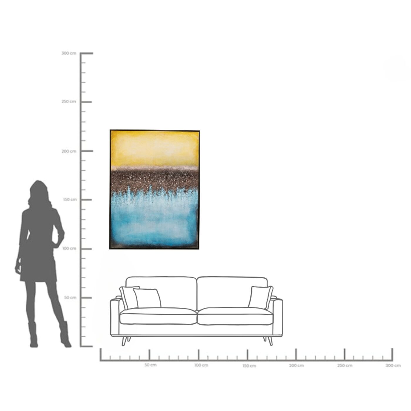 Картина на холсте Vista Blue 90x120 см
