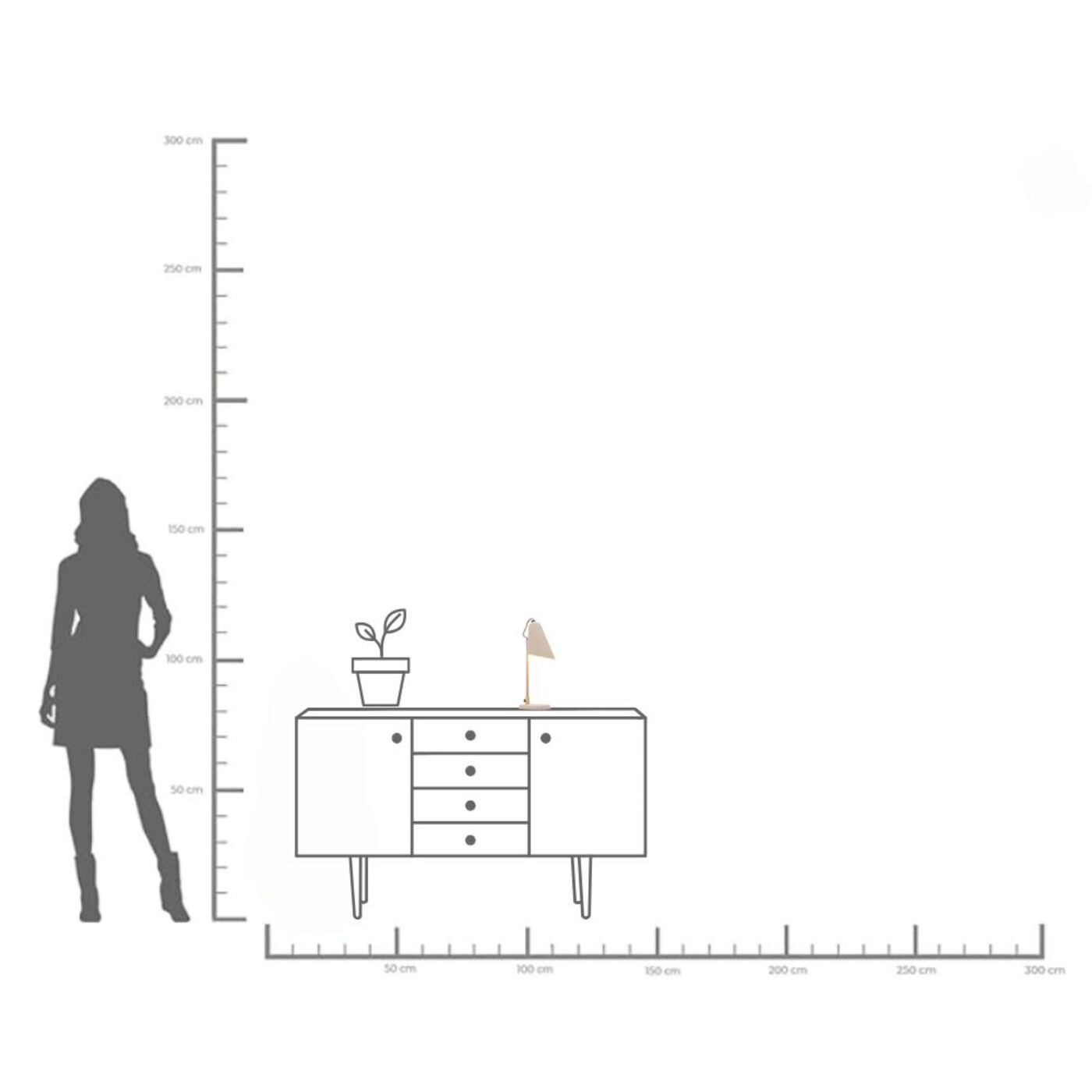 Светильник настольный Mira Beige 32cm