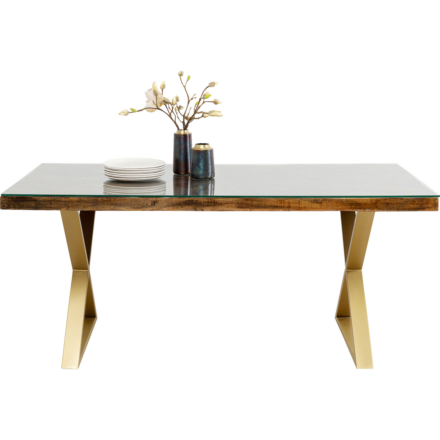 Стол Conley Cross Brass 180x90