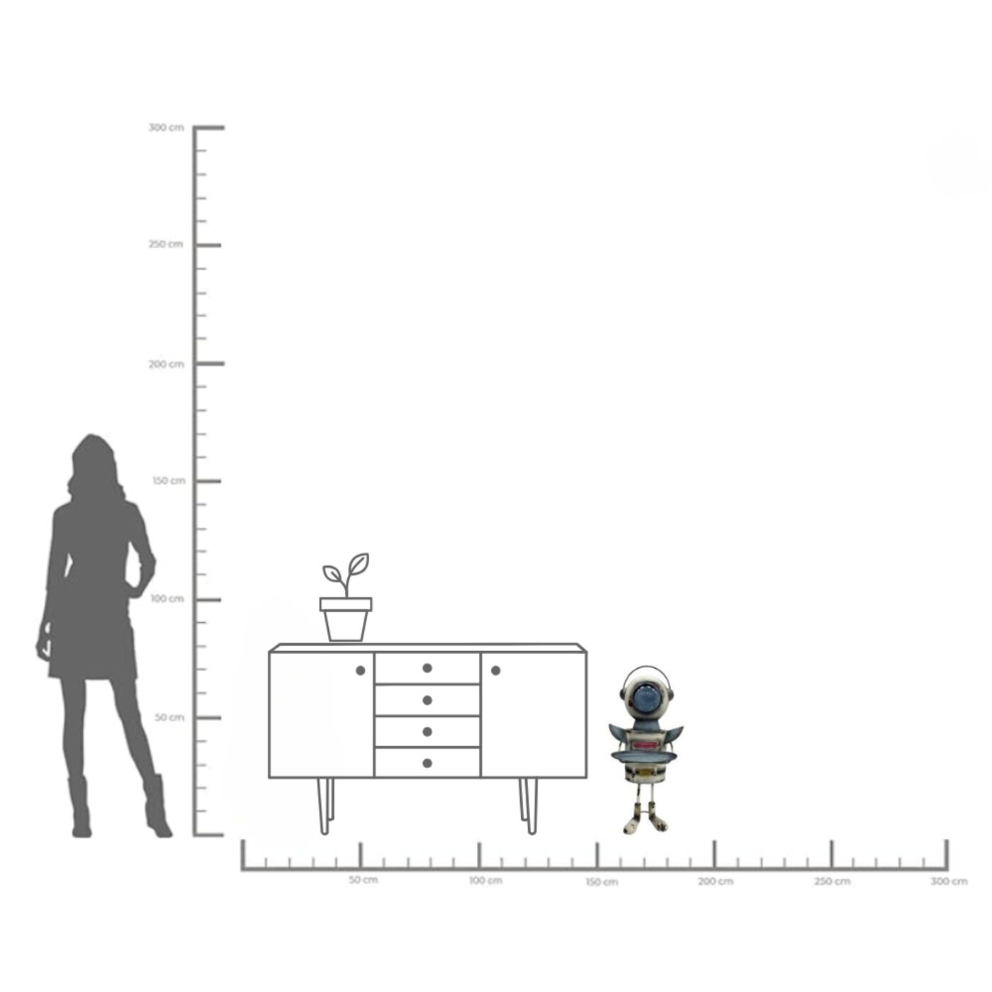 Фигура декоративная Robot Gottlieb 74 см