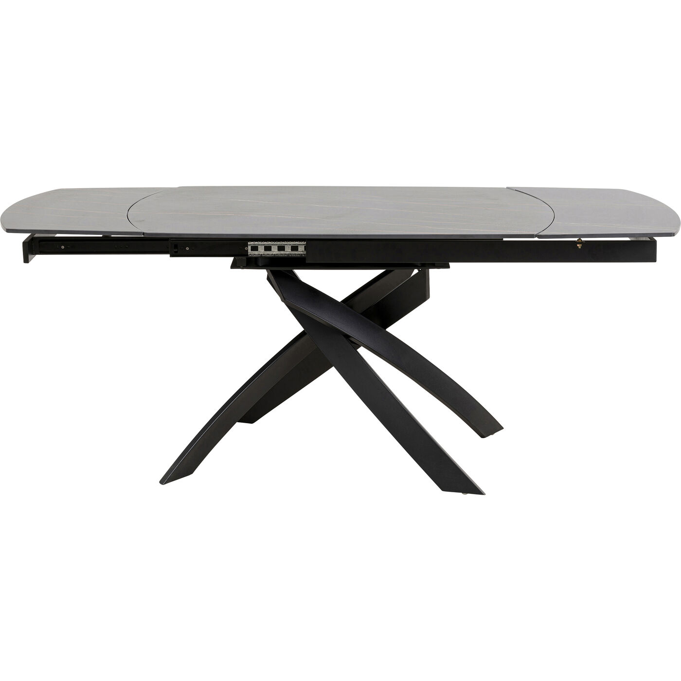 Стол раздвижной Twist Black 120(30+30)x90 см
