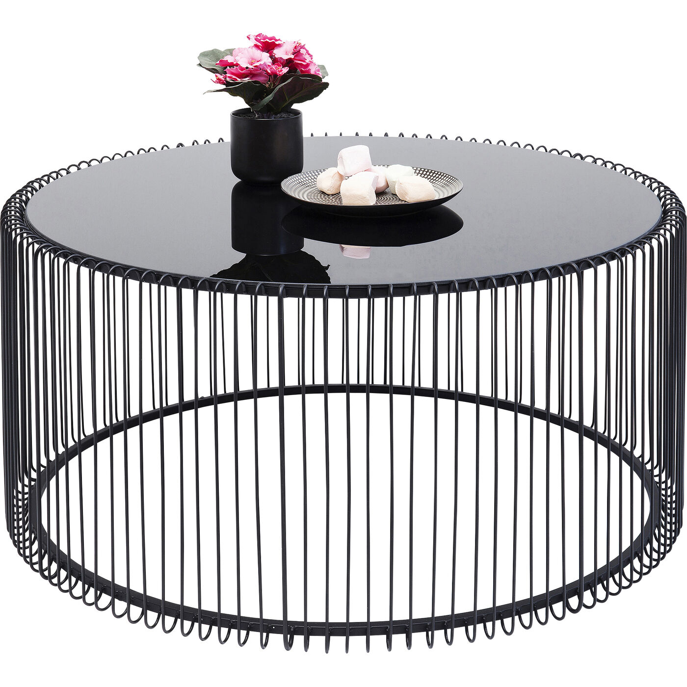 Стол кофейный Wire Uno Black Ø80 см
