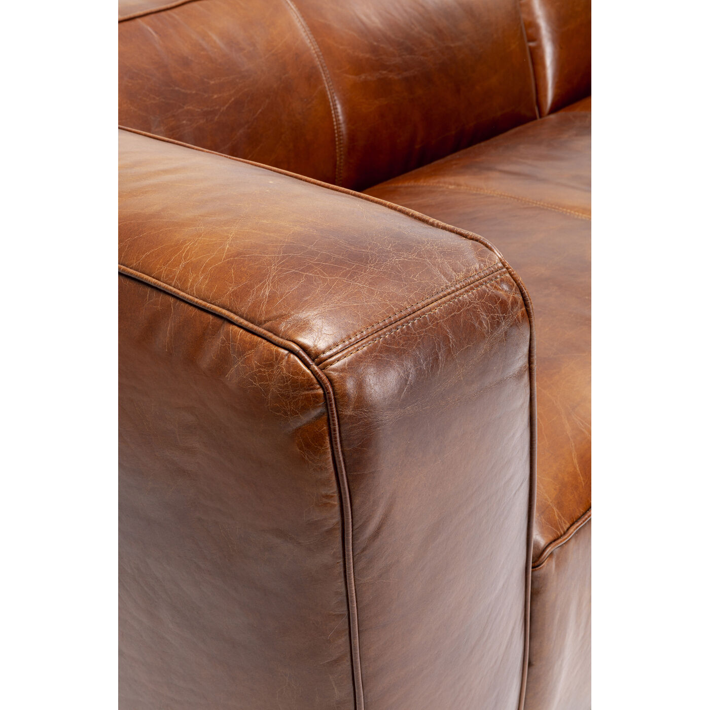 Диван угловой Cubetto Leather Brown 170x270 см