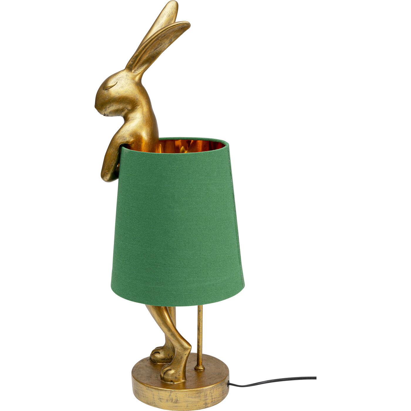 Светильник настольный Animal Rabbit Gold/Green 68 см