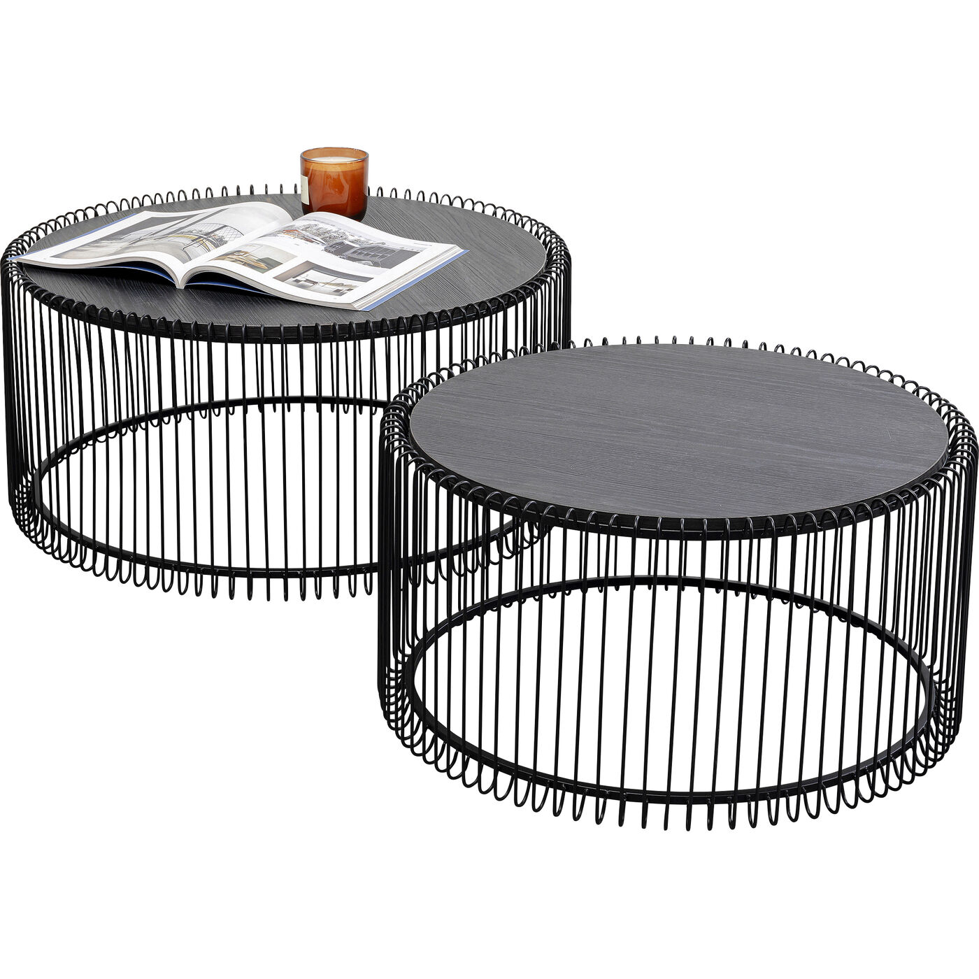 Стол кофейный Wire Black Wood (2/Set)