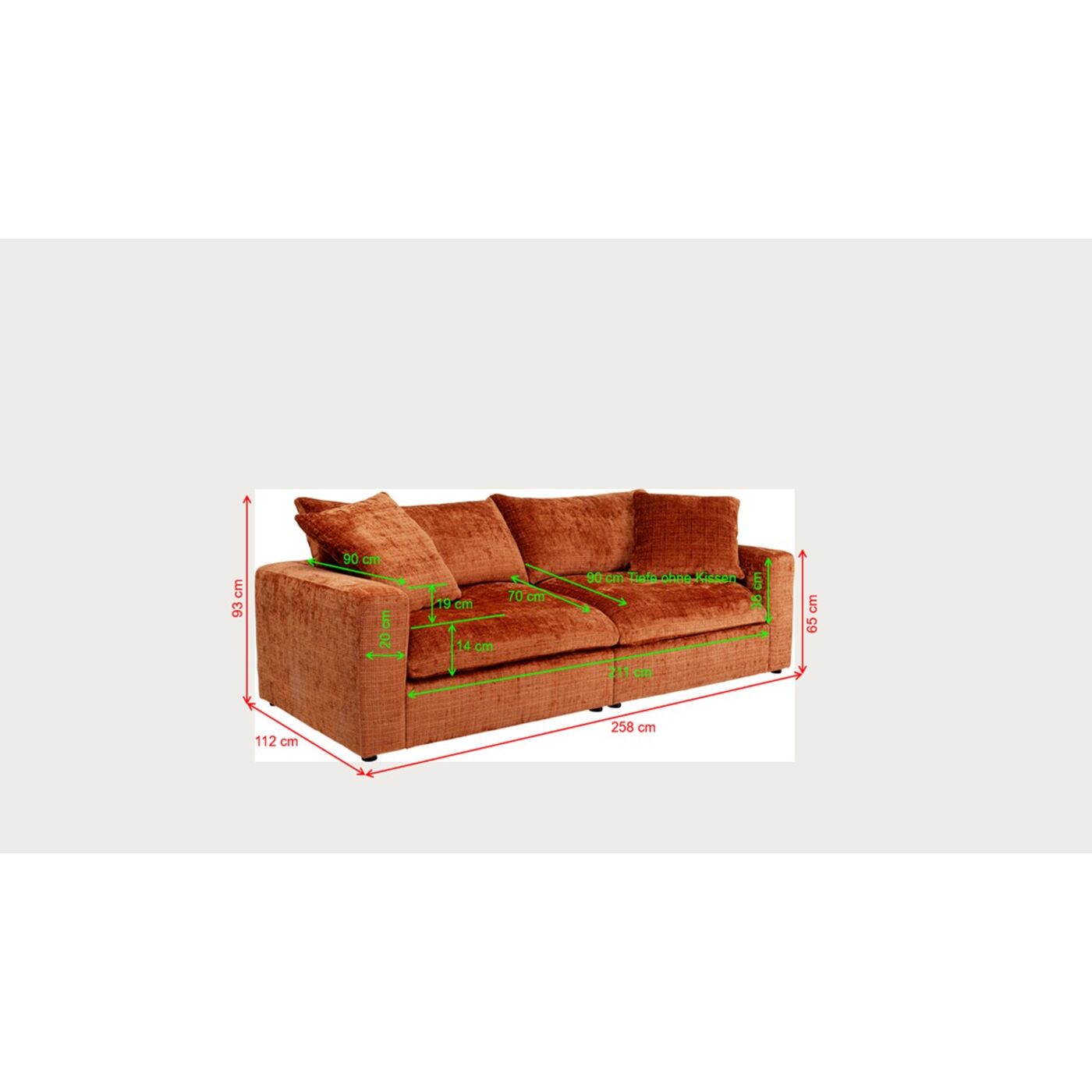 Диван Relax Rust 230cm