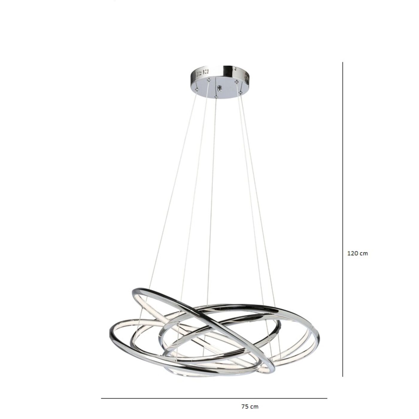 Светильник подвесной Saturn LED Chrome Big