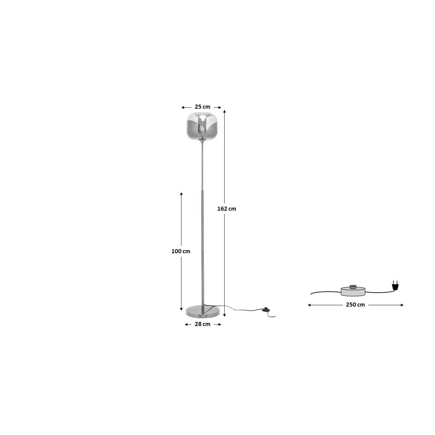 Светильник напольный Chrome Goblet Ball