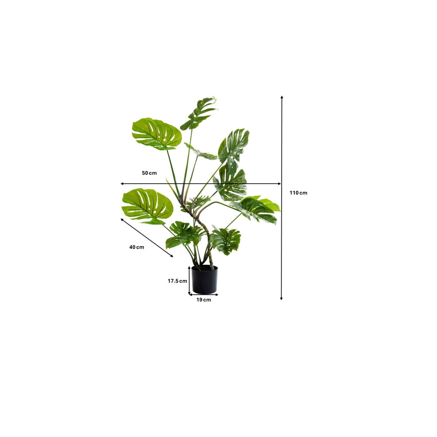 Растение декоративное Monstera 110 см