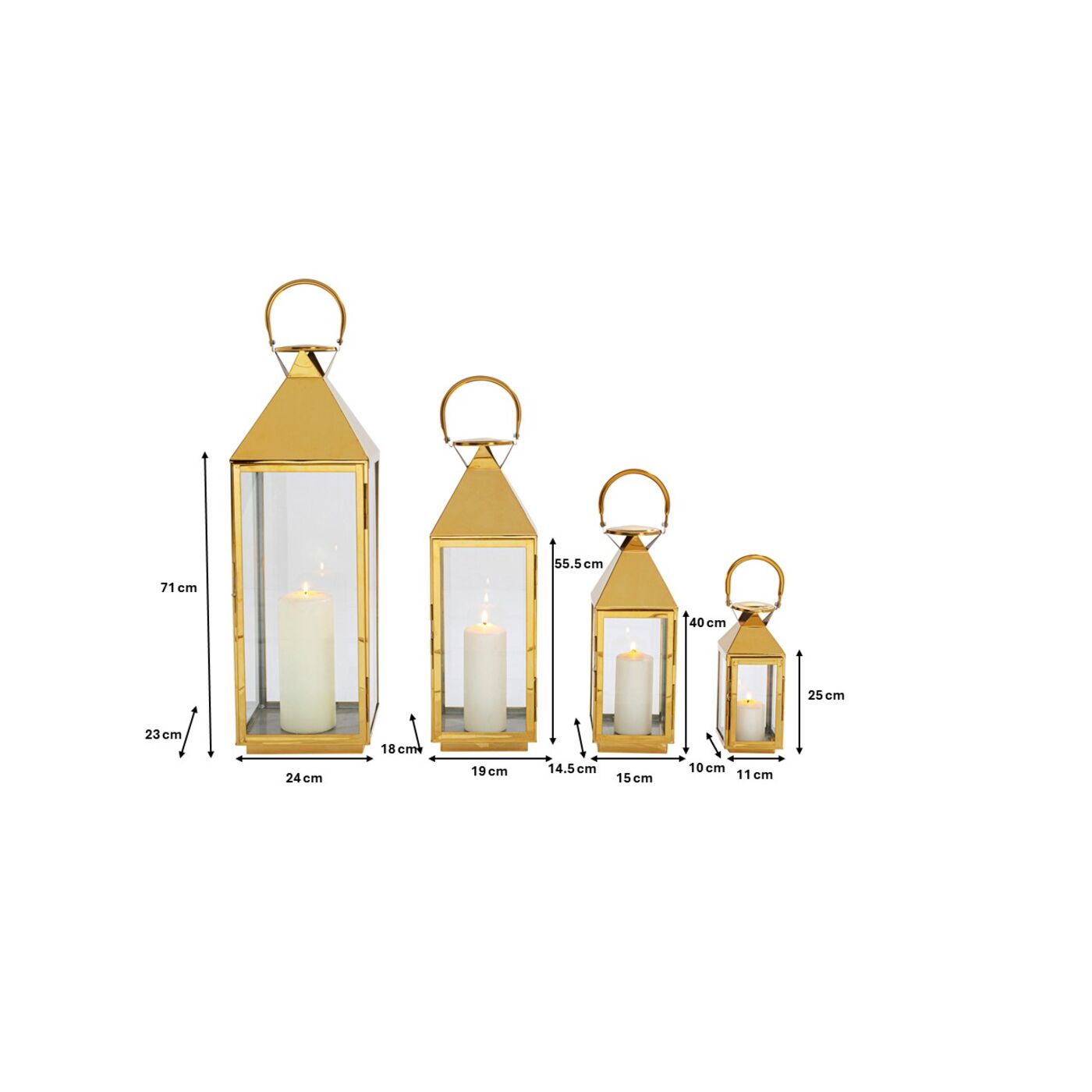 Фонарь Giardino Gold (4 шт)